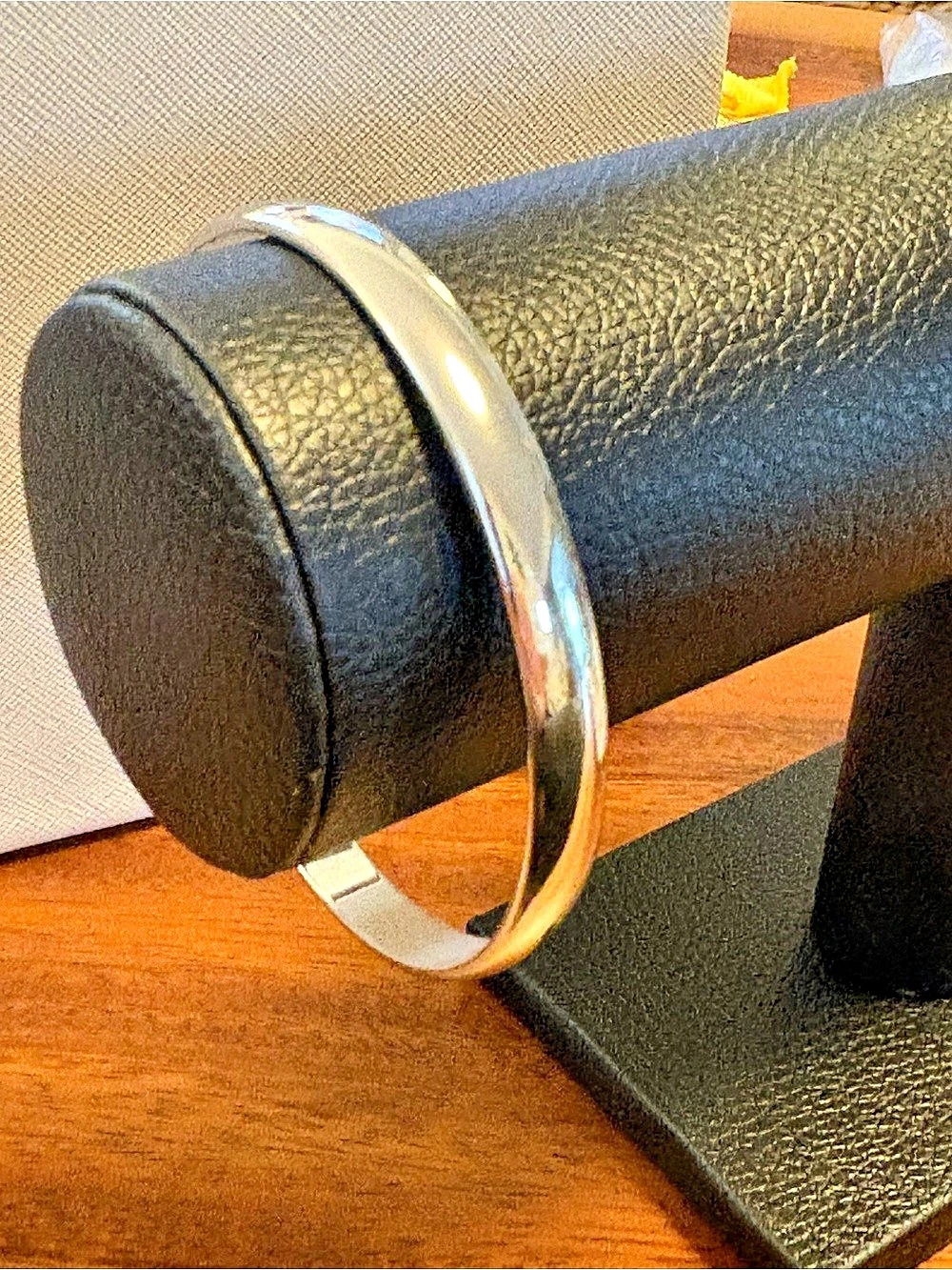 Monet Silver-Tone Bangle Bracelet Size Large